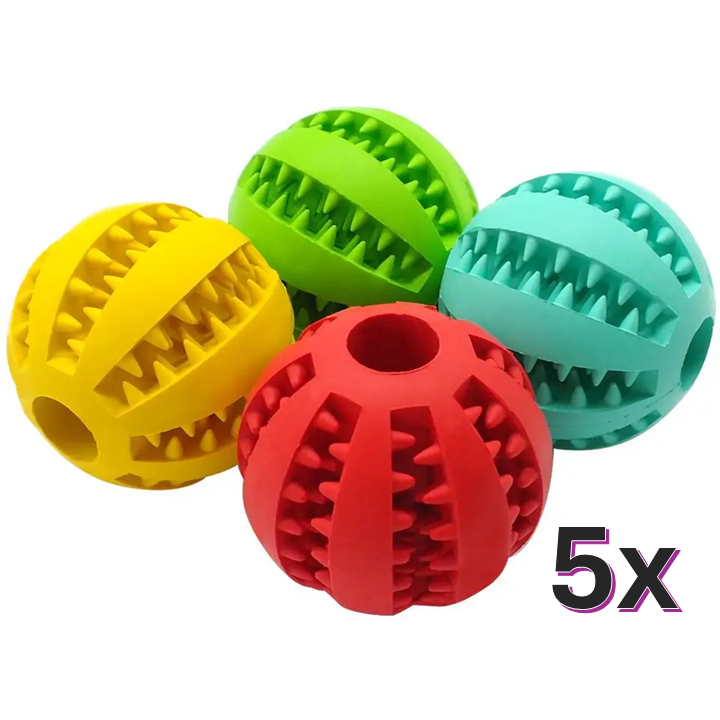 Bulk Buy 5x Chew Toy Toothbrush Ball